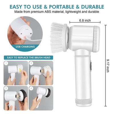 5-in-1 Multi Functional Electric Cleaning Brush